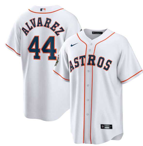 Men%27s Houston Astros #44 Yordan Alvarez White 2022 World Series Home Stitched Baseball Jersey->houston astros->MLB Jersey
